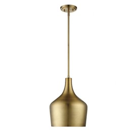 Light Visions PL0037NB Transitional 1 Light 11 inch Natural Brass Pendant Ceiling Light