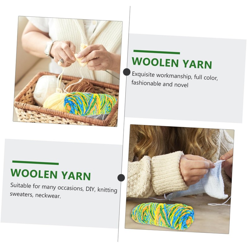 Hohopeti 1PC Woolen Yarn for DIY Knitting Projects Thicken Handcrafts