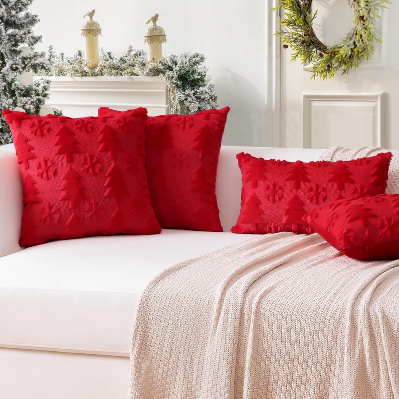 OTOSTAR Set of 2 Xmas Soft Plush Short Wool Velvet