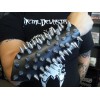 metaldevastation.com TSJUDER.. LEATHER SPIKED GAUNTLET BULLDOG SPIKES . BLACK METAL