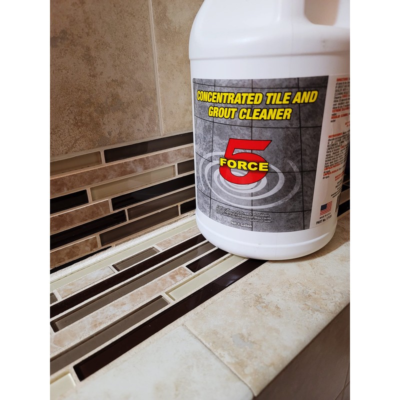 Force 5 Tile and Grout Cleaner, 1 Gallon, Removes Tough