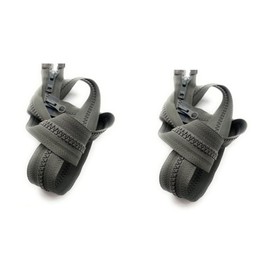 #5 Molded Vislon YKK Jacket 2-Way Separating Zipper - Choose Your Length - Color: Slate Grey #K076 - Made in The United States (2 Zippers Per Pack) (Slate Grey - 16" Inches)