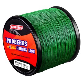 BAIKALBASS Braided Fishing Line 4 Strands Strong Multifilament PE Braid Wire for Saltwater 547Yard/500M 15LB Green