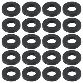 Briny River 100Pcs Tension Rod Washers Replacement Part ID 5mm OD 11mm 2mm Thickness Nylon Washers for Drum Tension Rods 5mm in Diameter, Black
