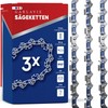 Garlavie Set of 3 Chainsaw Chains 35 cm 3/8 LP