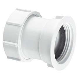McAlpine T29 Straight Connector-Multifit x BSP Female Thread-1.5 inch, White