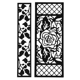 Ideen mit Herz Cutting dies, borders 1, 1: 13.4 cm x 2.6 cm, 2: 13.4 cm x 5.7 cm, 2 pieces, stencil for designing decorative edges, decorative borders
