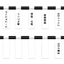 Cable Labels, Pack of 300, Reclosable, Identification Display Tapes, Line Name Tags, Handwritable Compatible Labels, Art Paper, Wire Identification, Easy to Understand, Organize, Power Supply, Cable, Marker, Outdoor Use (White)