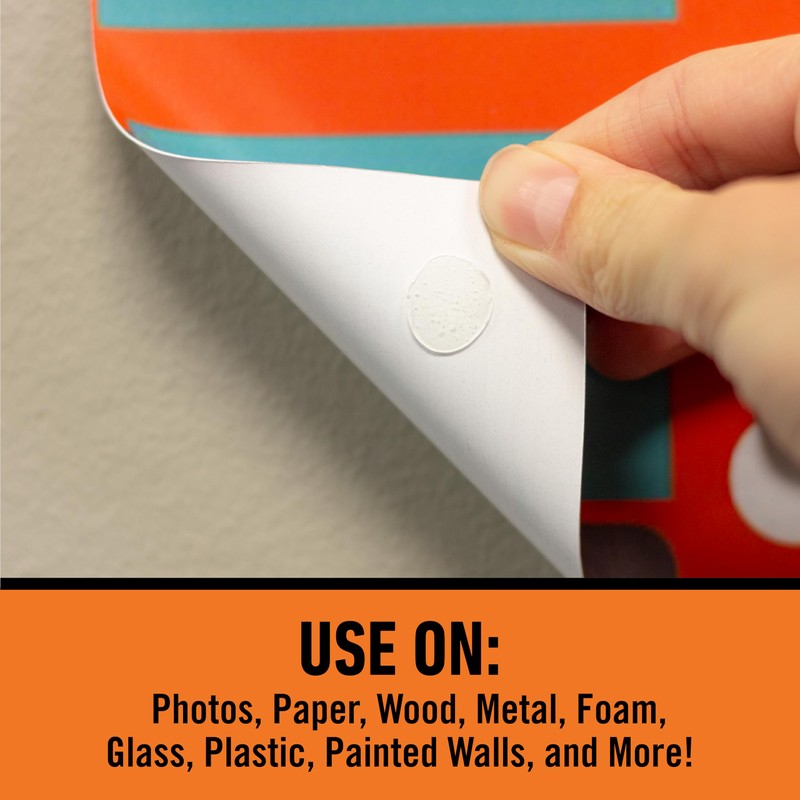 Gorilla Permanent Adhesive Dots, Double-Sided, Clear, 0.5" Diameter, 150 Pieces