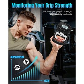 IMENSEAS Grip Strength Trainer 7 Pack, Grip Strength Tester Trainer, Hand Grip Strengthener Adjustable Hand Gripper, Finger Stretcher Resistance Extensor Bands, Grip Strength Ring, Stress Ball