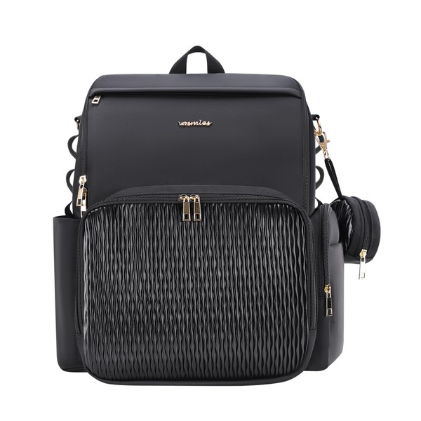vosmles Stylish Baby Diaper Bag, Baby Bag with Changing Pad,
