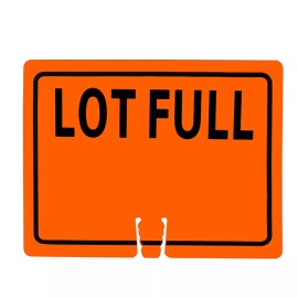 RK Traffic Cone Sign 27 Legend "Lot Full", 18" Width x 14" Height, Black/Orange