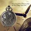 DerMacht Pocket Watch with Chain Oversized 50MM Quartz Steampunk Hollowed