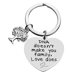 Step Parent Keychain Gifts Step Dad Gift Step Mom Gift Adoptive Family Jewelry for Step Mom Dad Stepmother Stepfather Gift for Father's Day Birthday Christmas Thanksgiving Gift from Daughter Son