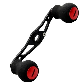 merrytime Bait Reel Custom Double Offset Handle Fishing Daiwa Abu Garcia Shimano Compatible EVA Knob Retainer Lightweight Red