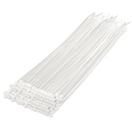 Pack of 100 Nylon Plastic Wire Ties, Self-Locking Zip Ties, Self-Locking Nylon Cable Ties, Plastic Cable Ties for Tidying Cables (300 x 3.6 mm)