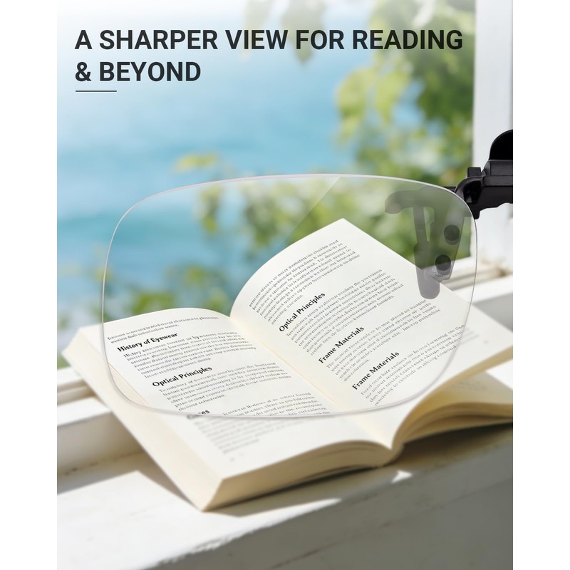 TERAISE Reading Glasses Clip On Magnifiers for Eyeglasses, Blue Light