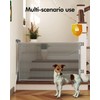 55" Wide Retractable Baby Gates for Stairs,Mesh Dog Gate for