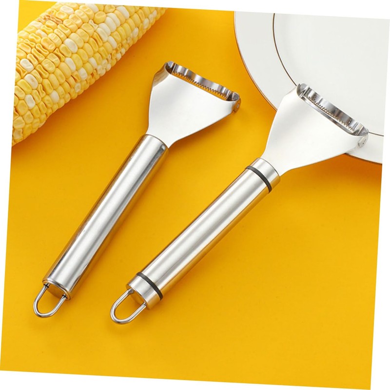 Ciieeo 2sets Stainless Steel Corn Stripper Peeler Efficient Kitchen Tool