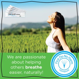 Nasopure Nasal Wash, Refill Kit, “The Nicer Neti Pot” Sinus Wash Kit, Comfortable Nasal Rinse 40 Salt Packets (3.75 Grams Each), Nasal Congestion, Cold, Flu, Allergy, Nasal Irrigation System, Lavage