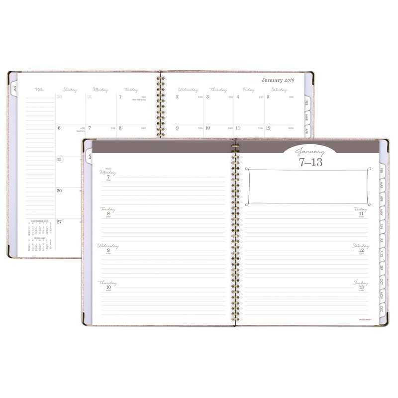 AT-A-GLANCE 2019 Weekly & Monthly Planner, 8-1/2" x 11", Large,