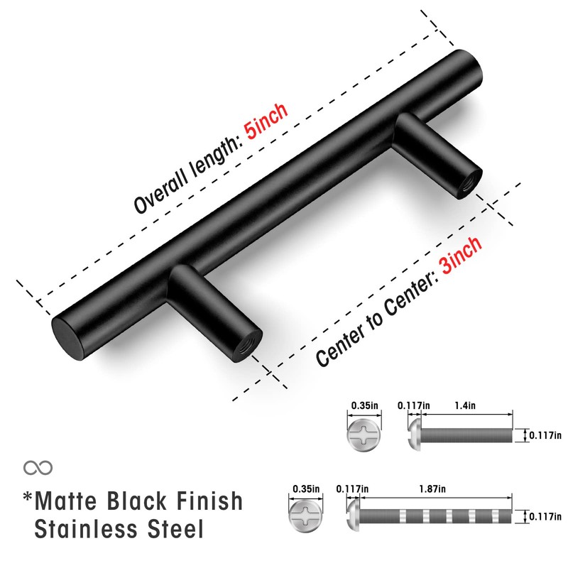 42 Pack 128mm Cabinet Handles Drawer Pulls for Kitchen Matte