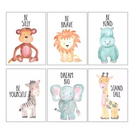 DaraBaby Set De 6 Cuadros Decorativos Para Habitación Infantil
