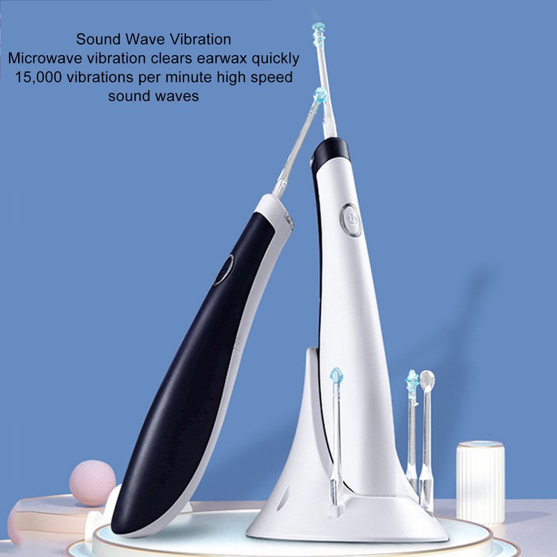 Sound Wave Vibration Ear Wax Removal Tool with Light 360