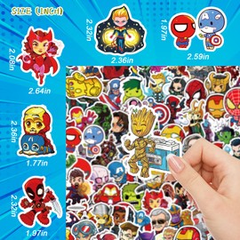 200PCS Cool Character Stickers for Water Bottles Skateboard Luggage Laptop Bumper Waterproof Vinyl Stickers Bulk for Boys Teens Adults