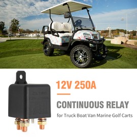 12V 250A Continuous Relay On/Off Power Switcher Relays, Heavy Duty Automotive Power Starter 5 Pin SPDT Car Relay Split Charger Contactor for Truck Boat Van Marine Golf Carts