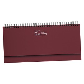 Weekly Desk Planner 2024 Office Home Work Appointment Organiser Hardback Ring (Bordeaux)