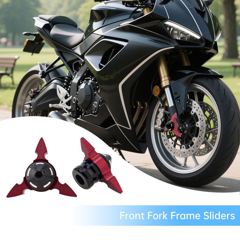 Windance 2pcs Universal Front Wheel Frame Sliders Aluminum Alloy Dart