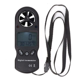 Digital Anemometer Handheld Wind Meter 3-in-1 Thermometer Hygrometer Anemometer Precise Measurement of Wind Speed for Weather Data Collection Outdoor Sports Windsurfing Sailing