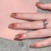 Nail Tip, Short, 24 Pieces, Medium False Nails, Gradient, Pink,