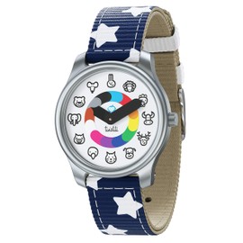 Twistiti Children's Animal Dial Time Teacher, Uses Symbols to Teach Time, Waterproof 50M, Long Glow In The Dark, From 3 Years Old, Stars