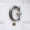 Monogram Letter G Door Knocker - Nickel
