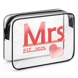 Bridal Shower Gifts for Bride Mrs Makeup Bag Bride to Be Gifts Future Bride Gift 2025 Wedding Gifts for Sister Friends Bestie Bachelorette Party Engagement Gifts Cosmetic Bag Pouch Travel Toiletry Bag