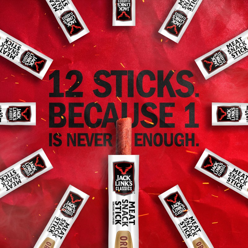 Jack Link's Classics Meat Sticks, Original - Protein Snack, Meat