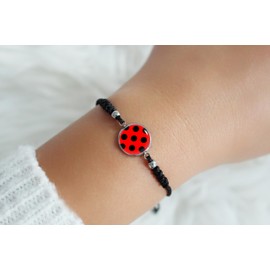 Miss Lovie ® Earrings Black Polka Dots Hanging Earrings Rockabilly Accessories Women's 50s Jewellery Earrings Stainless Steel Women's Cabochon Fashion Jewellery Silver (Bracelet Fabric Black),