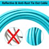 Dog Tie Out Cable 50FT-300Lbs,Heavy Duty Dog Leads Line for