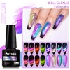 MTSSII Cat Eye Gel Nail Polish Set, 8 Colors, UV/LED