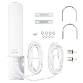 BOOBRIE 4G 5G LTE Antenna High Gain 10dBi OmniDirectional Outdoor Antenna SMA TS9 Connector 698-2700 3300-3800MHz WiFi Antenna Outdoor Dual SMA Male 16.4Ft RG58 Cable for Cellphone 3G/4G/5G LTE Router