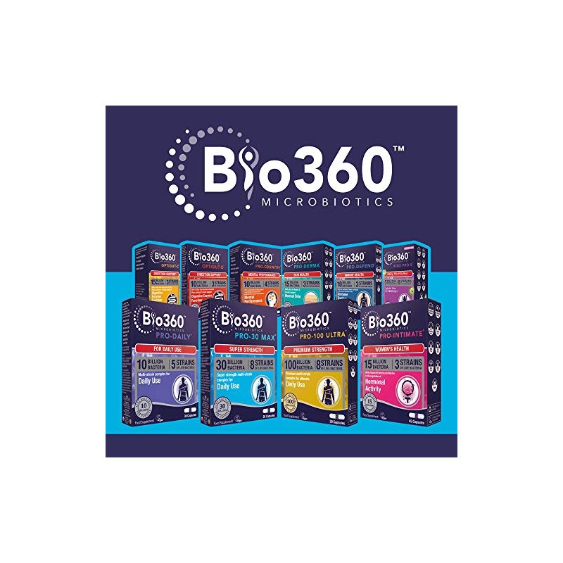 Bio360 Pro-100 Ultra (100 Billion Bacteria)|from Natures Aid | 30