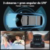 PTHTECHUS®DashCam para Auto, HD 1080P Cámara triples Delanteras y traseras