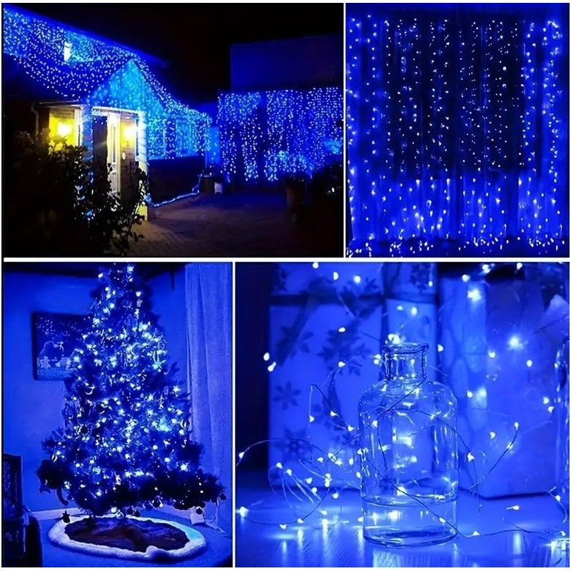 Volunx USB Fairy Lights Blue 2/5/10m Copper USB Plug in,