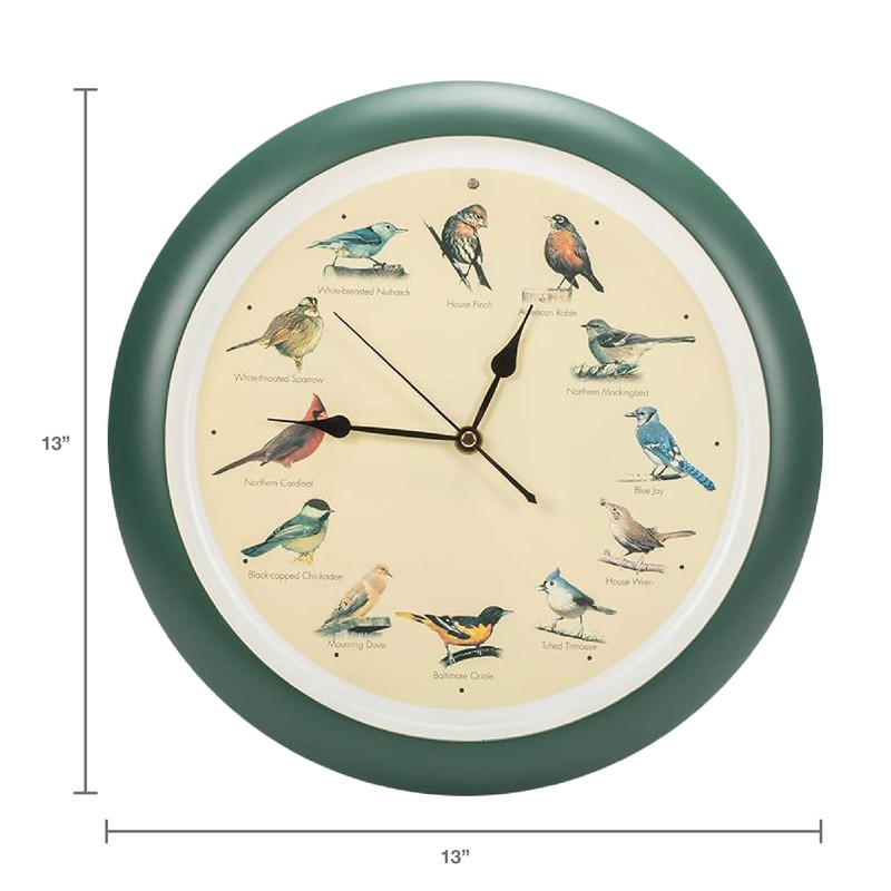 Mark Feldstein, The Original Singing Bird Wall Clock, 13 Inch,