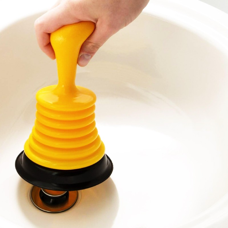 PlumbCraft Mini Drain Plunger, 11-Inch Bellows Sink Plunger for Kitchen