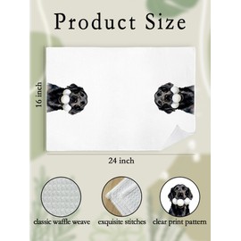 BitKan Funny Golf Black Labrador Retriever Kitchen Towels, Black Lab Gifts Hand Towels for Bathroom Kitchen, Gifts for Golfers Dog Lovers Decorative Dish Tea Towel Dishcloth, 16x24 Inch-626