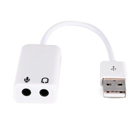 HERCHR Adaptador de Audio de Tarjeta de Sonido USB, Adaptador de Conector de Audio a USB 7.1 para PC, portátiles, Equipos de Escritorio, Plug and Play, sin Necesidad de Controladores
