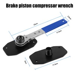 CGEAMDY Ratchet Brake Piston, Brake Caliper Piston Spreader Press Tool, Compressor Brake Wrench Can 360 Degree Ratchet Swingarm, for Car Brake Repair (Blue)
